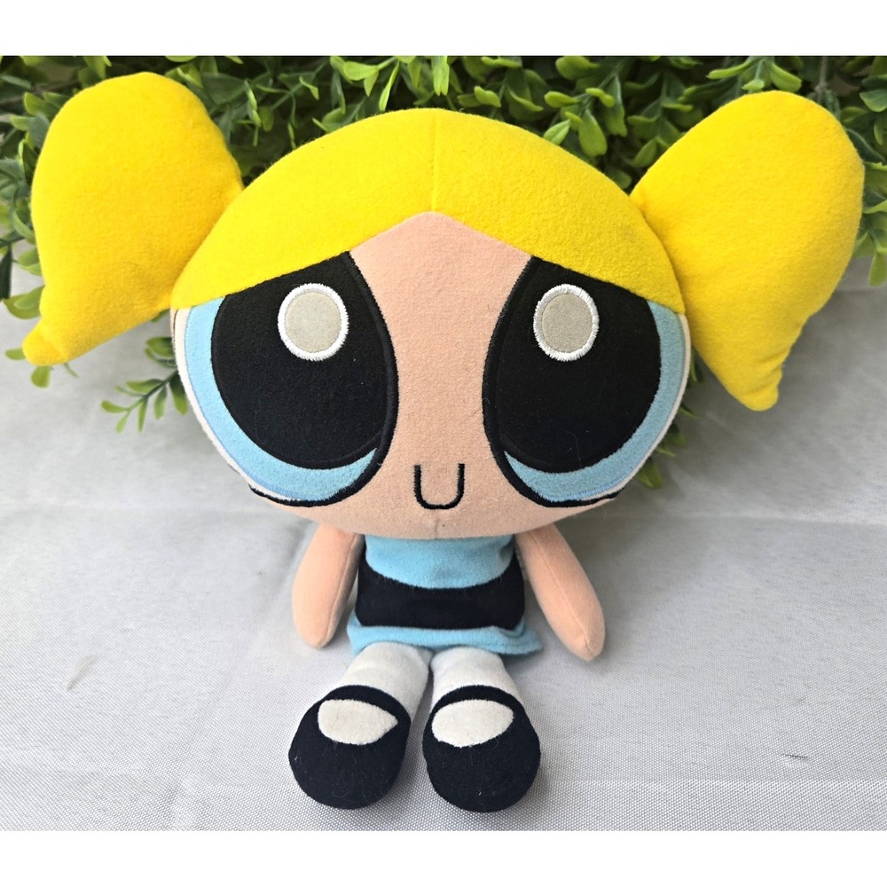 Vintage Powerpuff Girls Bubbles Plush 9" 2001 Trendmasters Cartoon Network